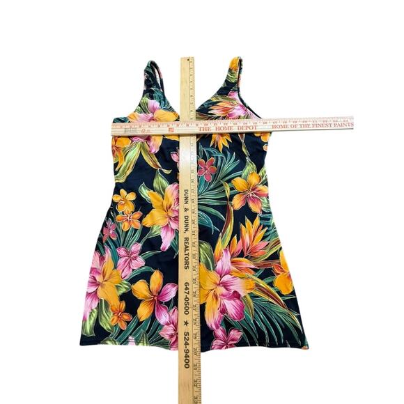 "ISLANDER" Tropical 1 Piece Swimsuit SZ 16 Hawaii Beach Sunbathing Poolside Swim - Picture 5 of 11